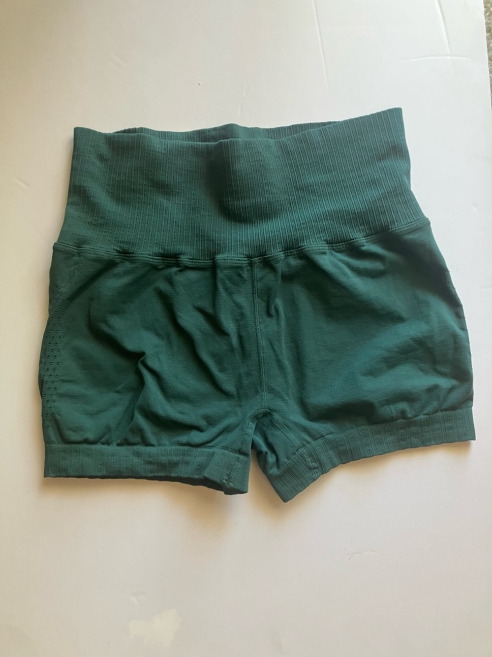 FP Movement Dark Green High-Waist Athletic Bike Shorts
